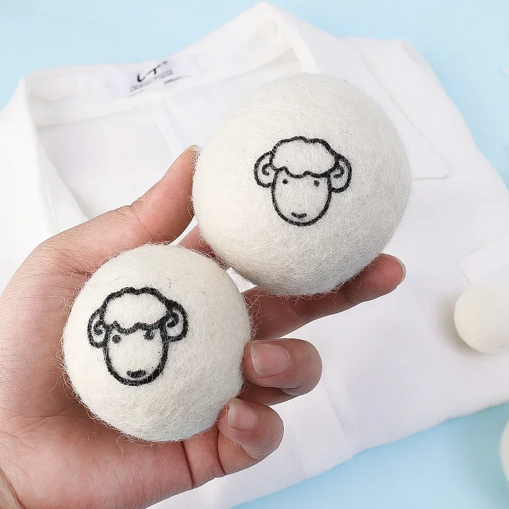 7cm 3pcs Reusable Wool Dryer Balls Clothes Softener Laundry Fleece Dryer Ball Kit Home Clothes Dryer Washing Machine Balls