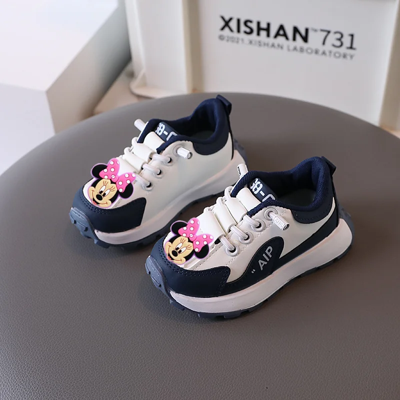 

Non-slip Baby Shell Head Sneakers Mickey Mouse Children Casual Shoes Spring Autumn Girl Toddler Shoes disney Boy Board Shoes