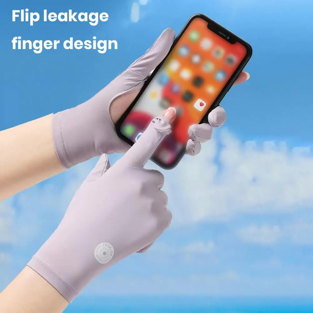 Touch Screen Gloves Uv proof Full Finger Sports Gloves with Breathable Hollow Design Compatibility for Outdoor image 3