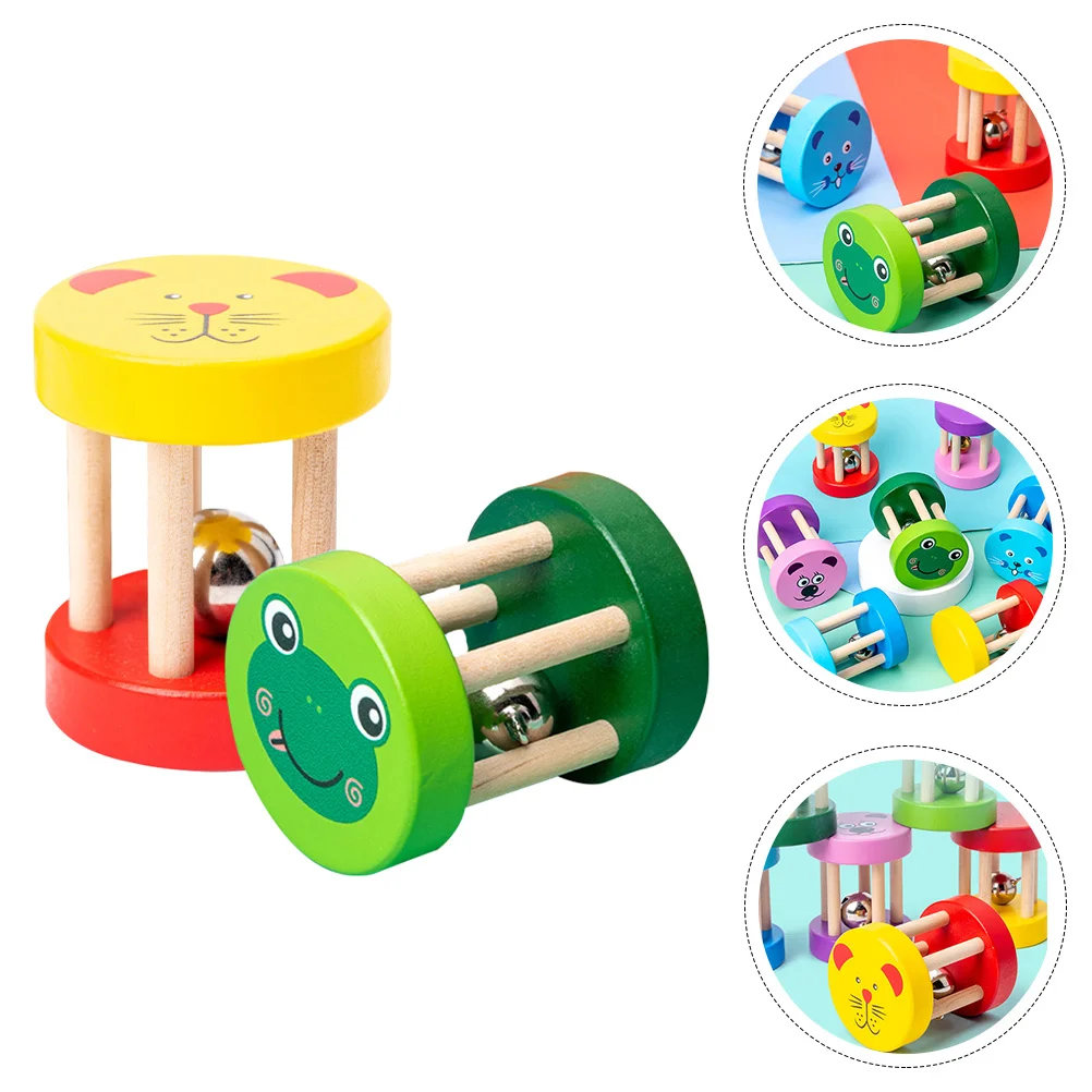 

2 Pcs Toys Cage Bell Educational Playthings Baby Music Rattle Lovely Handy Small Bells Rattles Parent-child