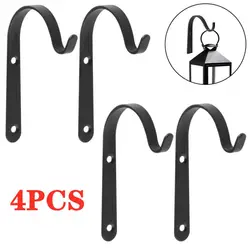 4PCS Nordic Style Bendable S Shape Wall Hanging Flower Pot Support Iron Hanger Plants Holder Bracket Hook Balcony Home Decoration