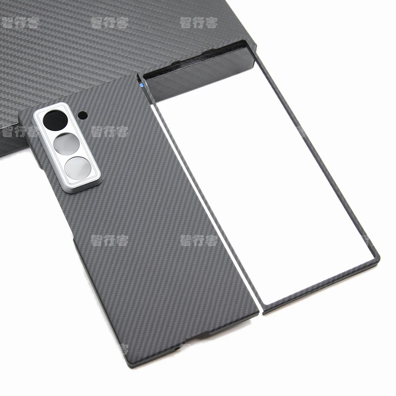 ZXKE Carbon Fiber Case For Samsung Galaxy W25 Embedded Iron Sheet Magnetic Car Support Magsafe 600D Aramid Fiber Shell