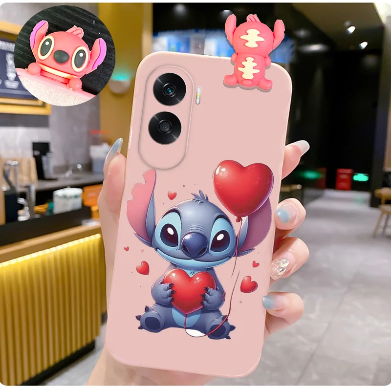 Cartoon Cute 3D Stitch Tpu Case For Honor X8A X7A X8 X7 X7B X8B X9B X6 X6A 90 50 70 X9 X9A 20 Magic 4 5 6 Lite Love Heart Cover