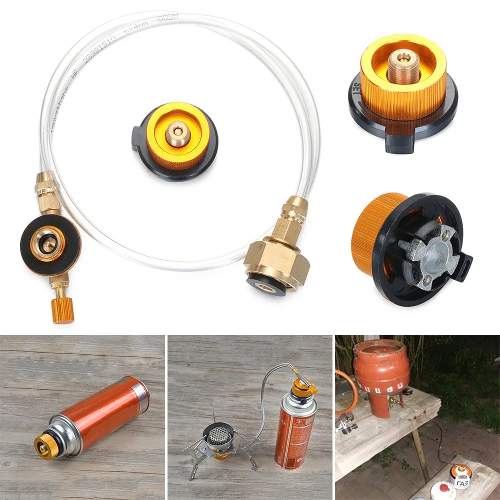 Outdoor Camping Gas Stove Propane Refill Adapter Tank Adaptor Gas Cylinder Filling Charging Gasoline Canister Burner Accessories