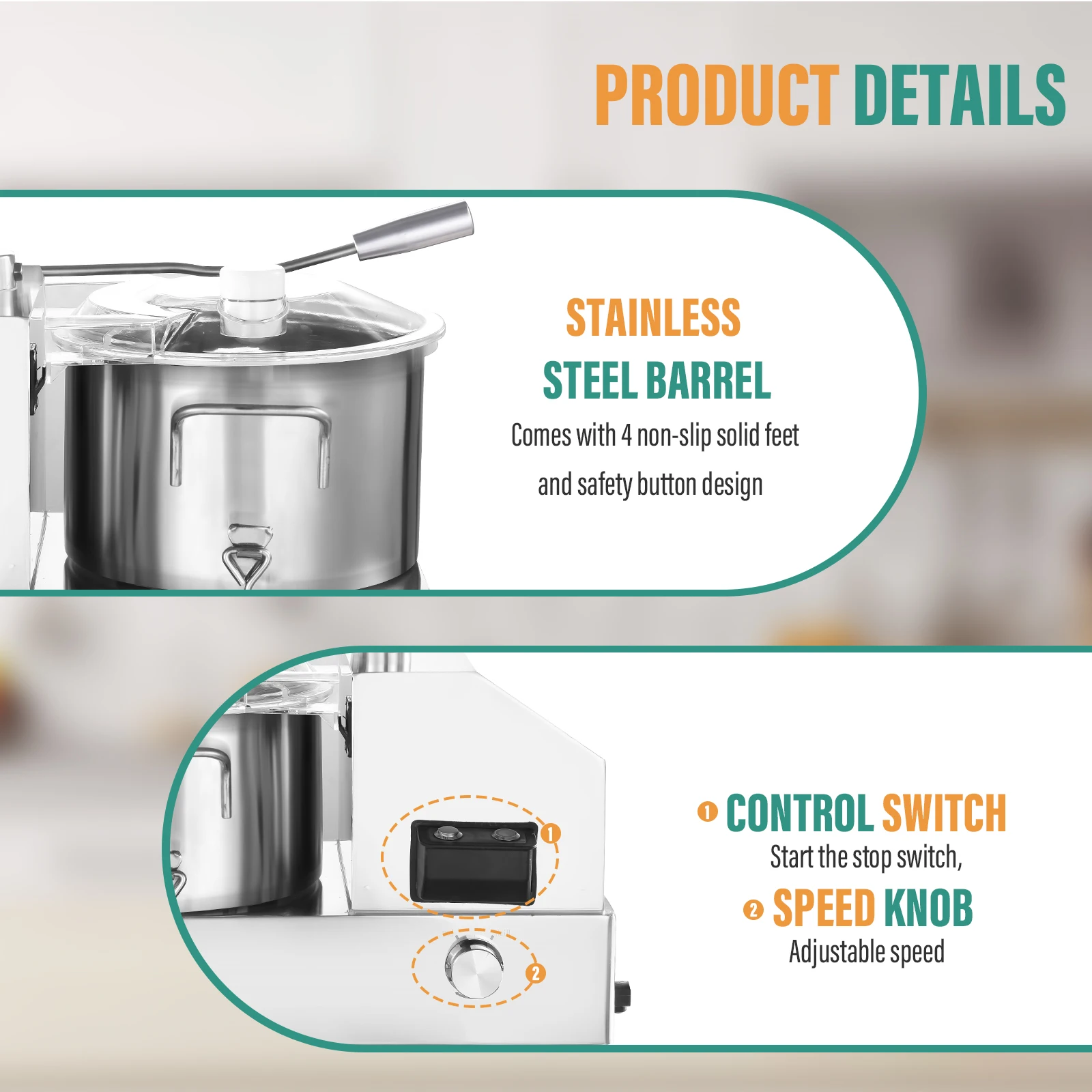 1800W Güçlü Profesyonel Mutfak - Food Slicer Machine Stainless incelemesi ve fiyatı