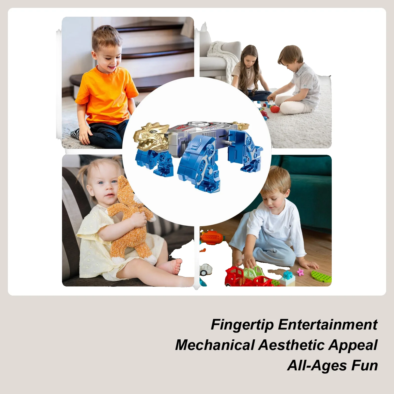 

Deformable Creative Mechanical Dinosaur Fingertip Gyros Fidget Toy for Family friends Boys Girls Party Favors