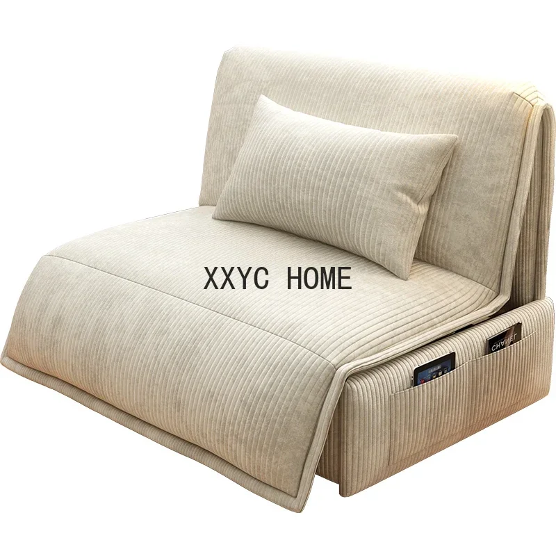 

Smart Electric Sofa Bed Dual-Use Multifunctional Bedroom Living Room Single Office Faux Leather