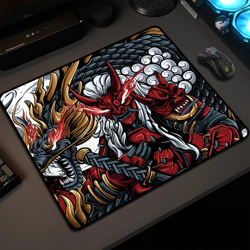 

Oni Mask Gaming Mouse Pad Gamer Professional Ultrafine Surface E-Sports Mousepad Samurai Rubber Mouse Mat Game Keyboard Mat