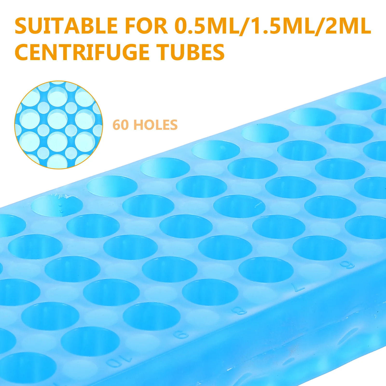 2pcs Centrifuge Rack 05ml2ml Strong Sturdy Practical Useful Tube Storage Smooth Polished Neat Lightweight Easy