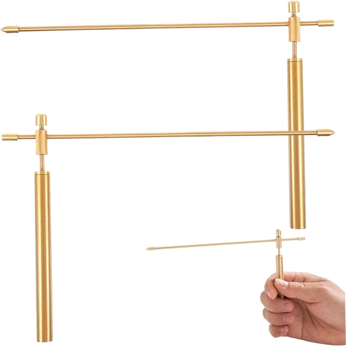 

A95U Dowsing Rods Copper 1 Pair Smooth Rotation Divining Rods Solid Copper Rods Dowsing Rods Spiritual with Instructions
