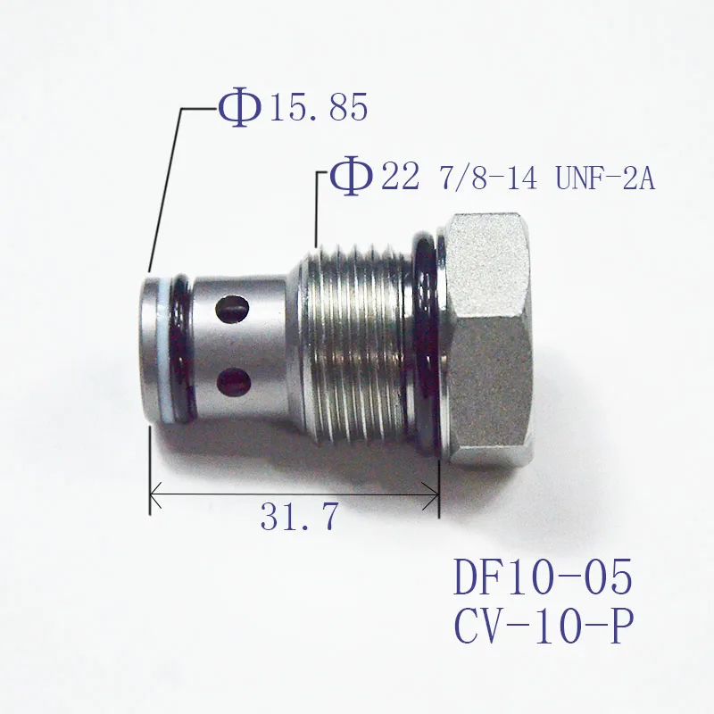 Threaded Plug-in One-way Valve DF10-05 CV-10-P Pressure Holding