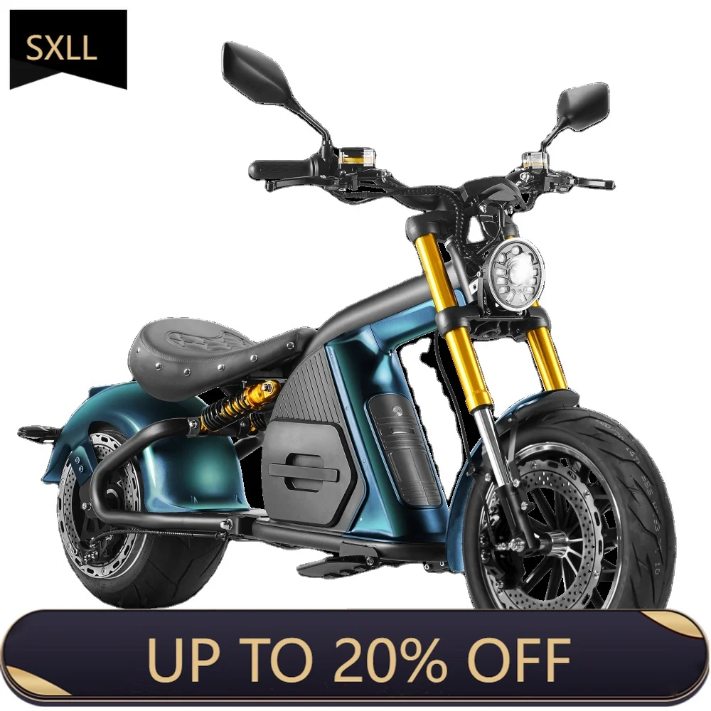 Motocykl elektryczny SXLL 4000W 50MPH M8S dla dorosłych, bateria litowa 72V 35Ah, szybkie ładowanie 3h, zasięg 70 mil, zdalnie sterowany, homologowany do jazdy po drogach.