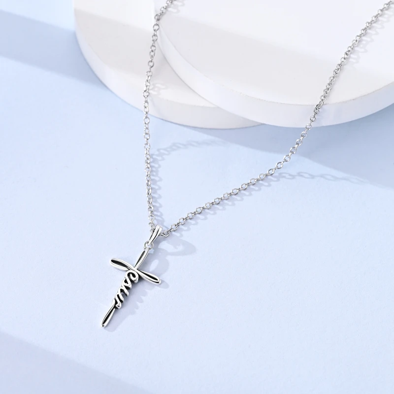 Necklace 925 Sterling Silver Eye Love Heart Key Necklace For Women Girl Fashion Jewelry Gifts