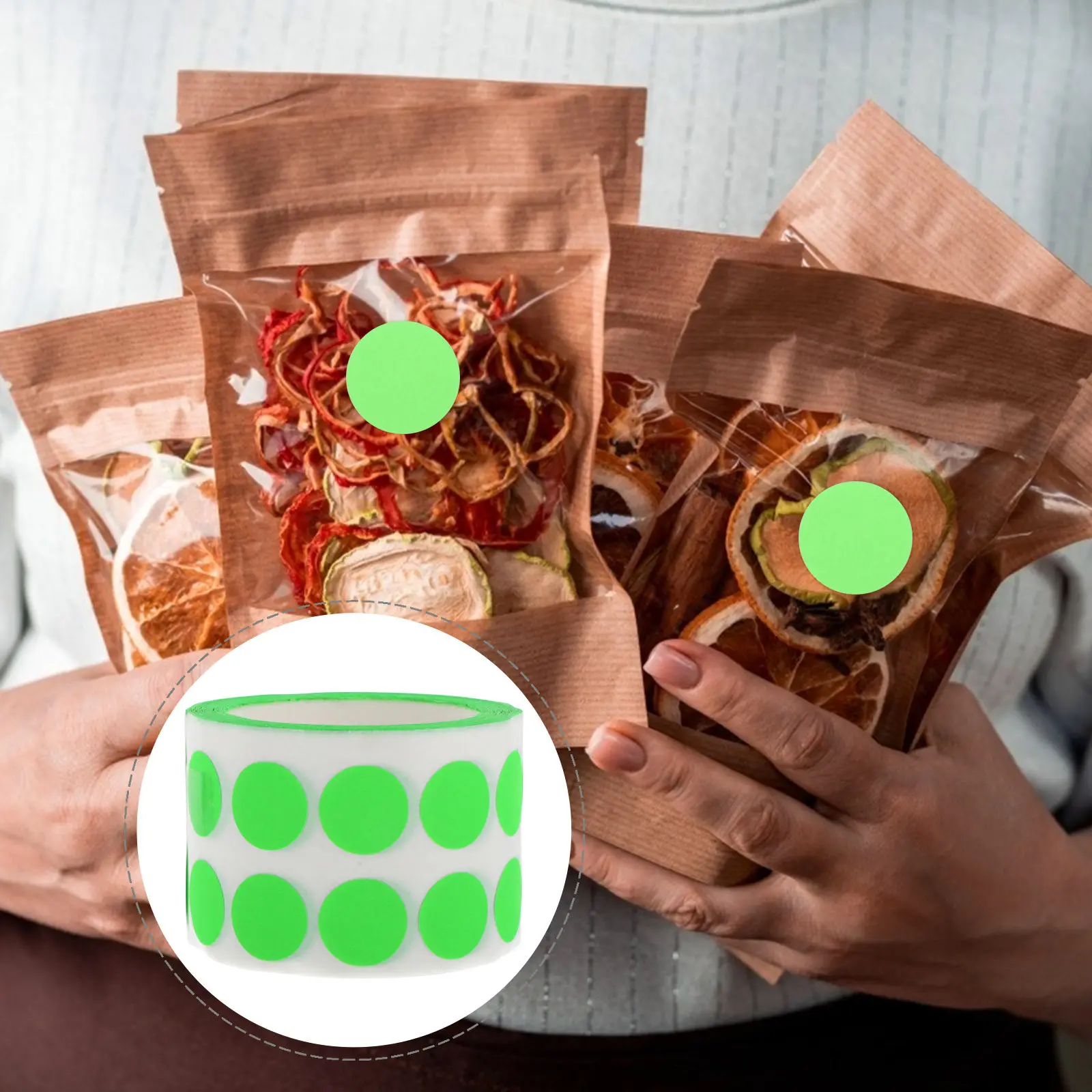 

Fluorescent Dot Stickers Selected Premium Material Easy Peel DIY Craft Scrapbook Decorative Label Sealing Stickers