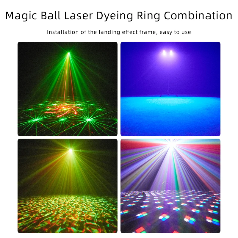 Mini 7-in-1 Bracket Effect Light, Stage Lighting, Sound Control, DJ Light with Bracket, Rotating Disco Ball Party Bar Light Set