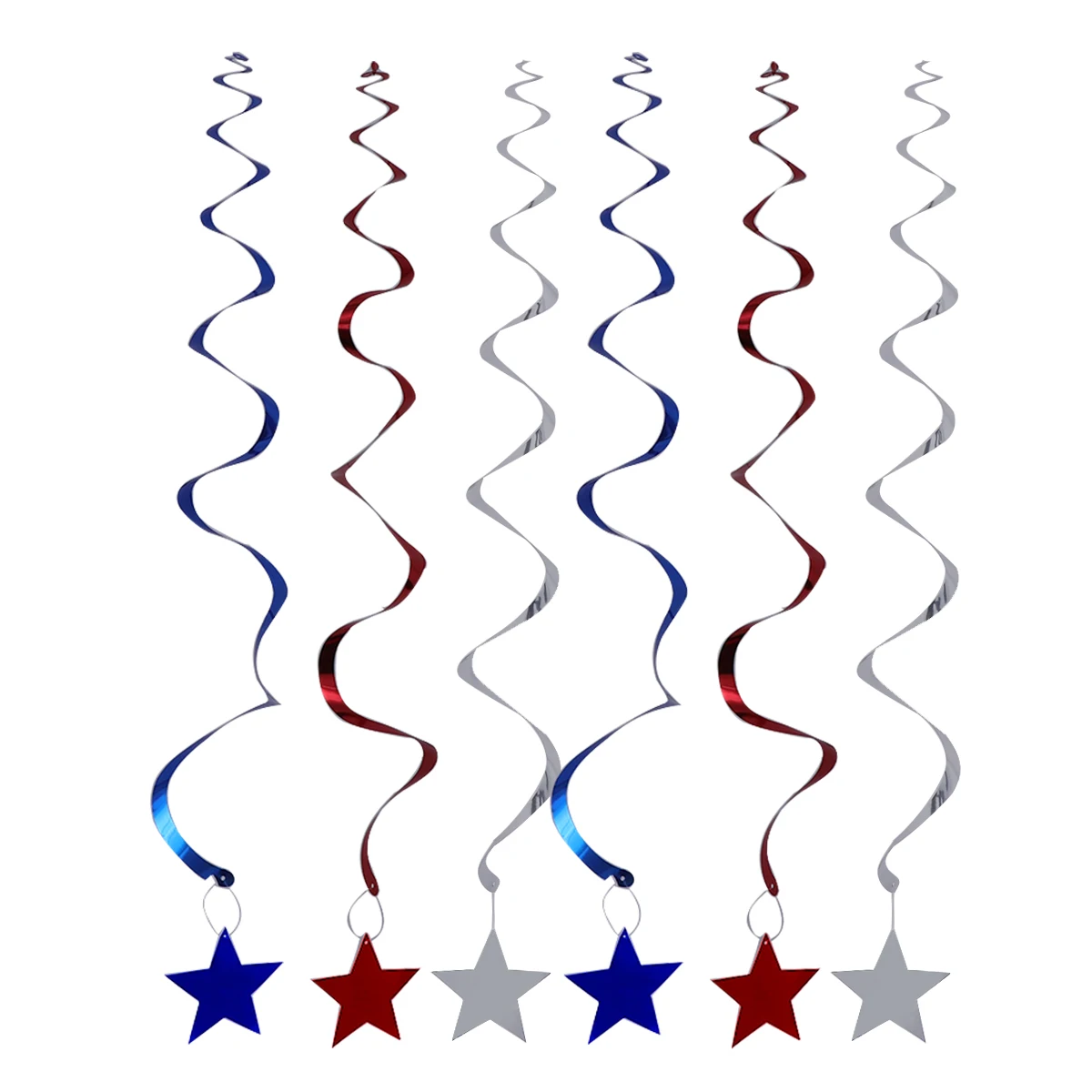 

12 Pcs Charm Hanging Swirl Decor Party Patriotic Ceiling Party Swirl Decorations Star Backdrop Indoor Outdoor Decor
