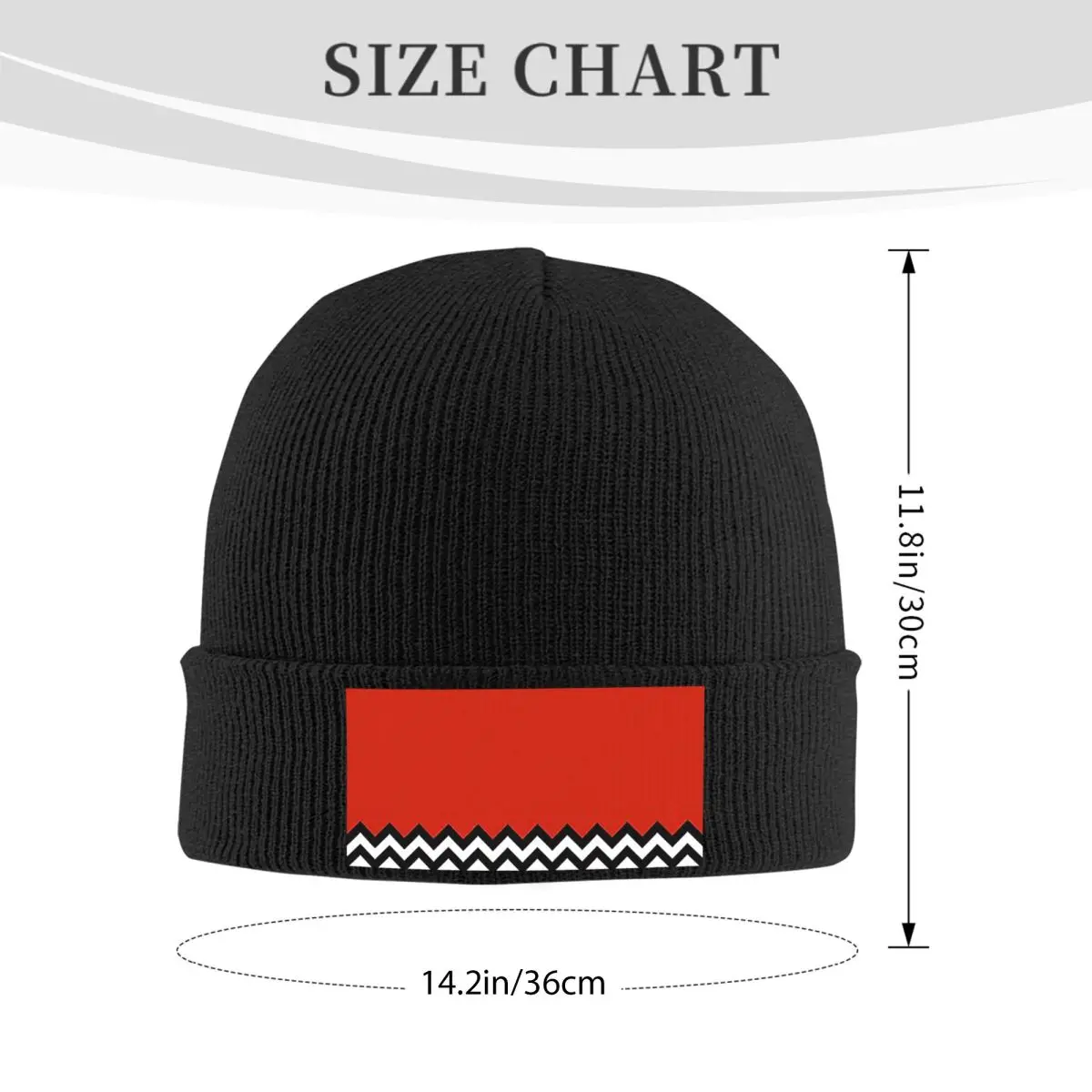 Black Lodge Twin Peaks Inspired Graphic Warm Knitted Cap Hip Hop Bonnet Hat Autumn Winter Outdoor Beanies Hats for Unisex Adult