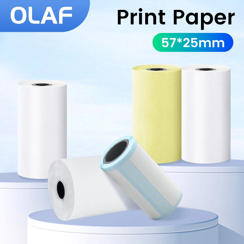 Olaf-ミニサーマルプリンター,ラベルステッカー,57mm hd,粘着性,ワイヤレス,Bluetooth,写真,ポケットレス