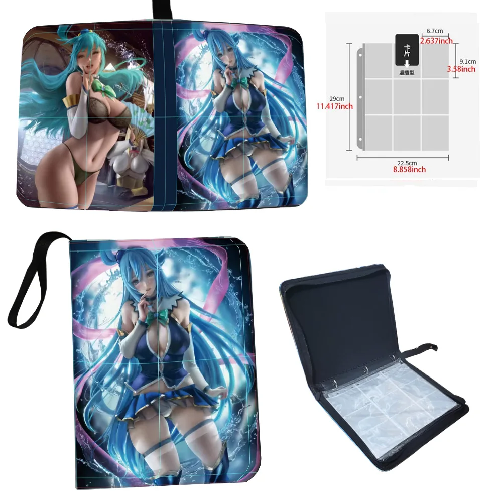 

Goddess Story 9 Pocket Card Binder, Trading Card Holder Book Zip Binder For Cards, Durable Side Loading Card Fold