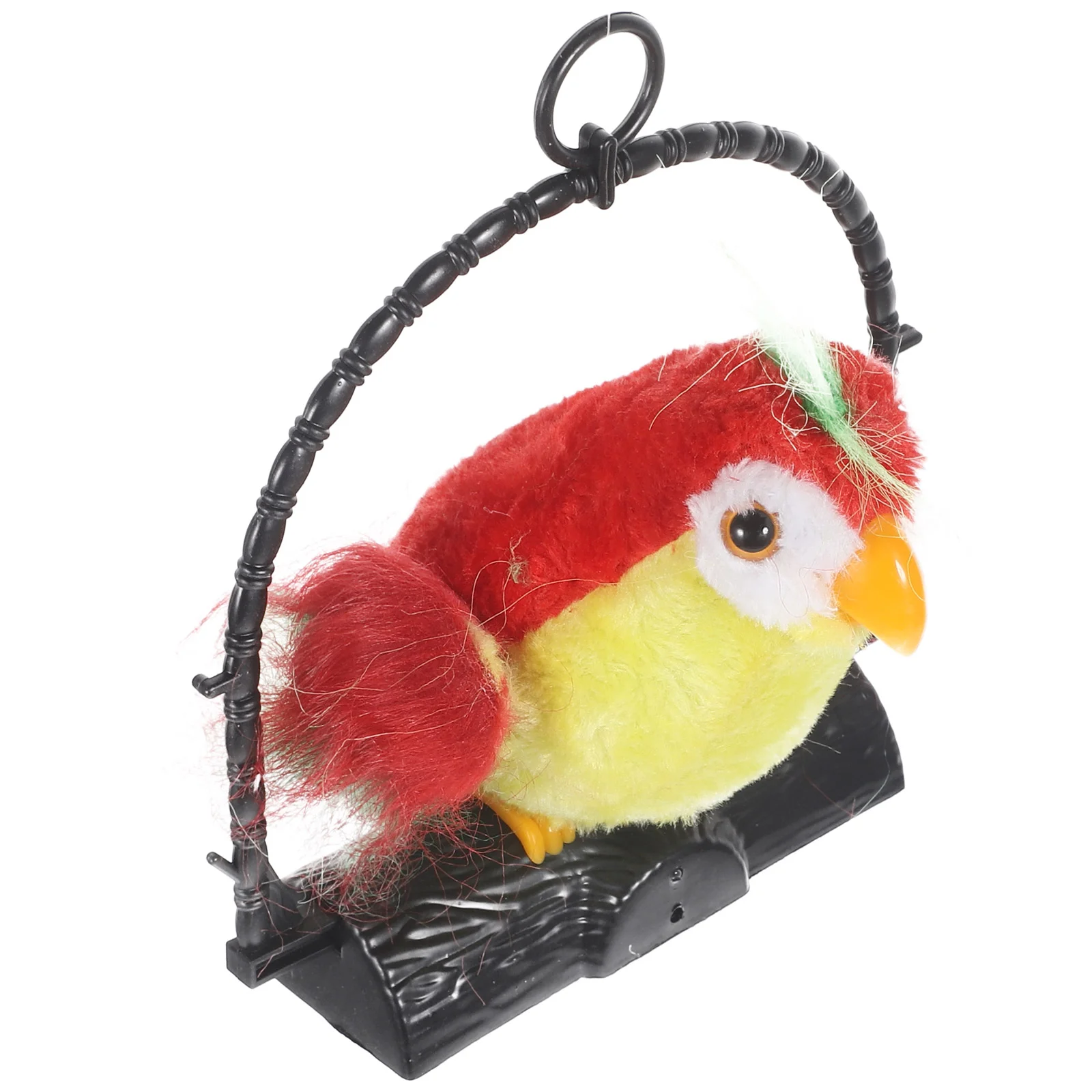 Puzzle Toys Hanging Parrot Decor Recording Kids Educational Artificial Bird Figurine Red Child