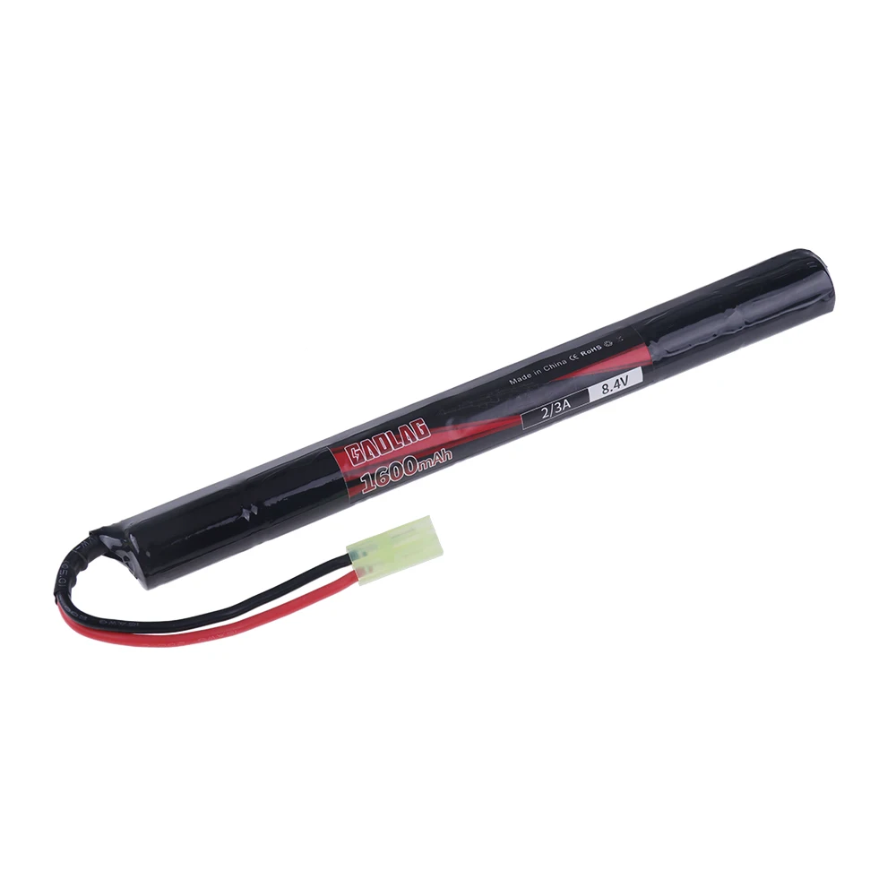 7S Airsoft Gun Battery /USB Charger 2/3A 8.4V 1600mAh NiMH + Mini Tamiya Plug For Airsoft Guns Cyma AK47 AEG'S rosman Pulse R76