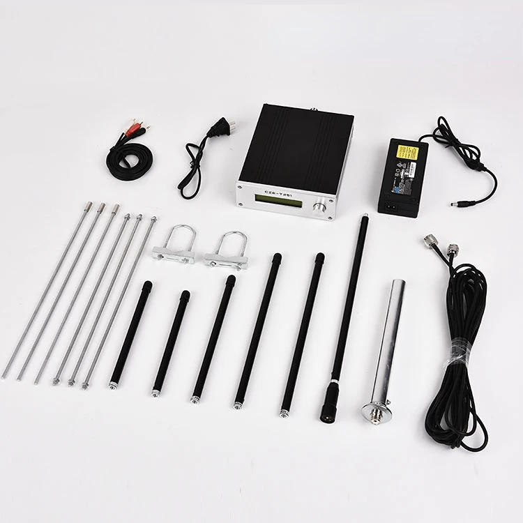 CZE-T251 25W FM Transmitter Radio Broadcasting And GP-2 Antenna with Cable For Radio Broadcast Church, Meeting, Party customized