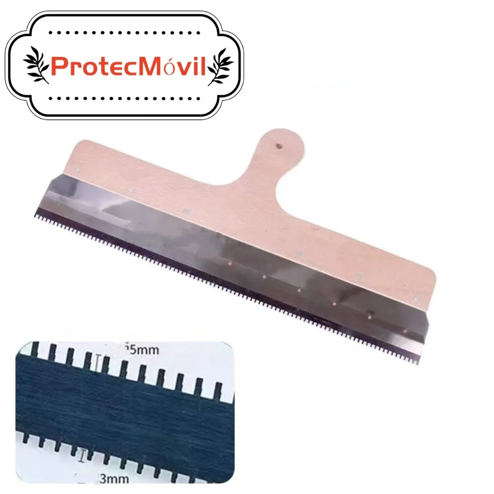 

Epoxy Floor Paint Wooden Handle Scraper - Self-Leveling Cement Hand Tool Set Notched Trowel & Squeegee for Flooring Construction