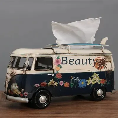 American Retro Napkin Drawer, Tissue Box, Car, Van, Bus, Bar Restaurant Hotel Home Living Room Decoration Ornaments