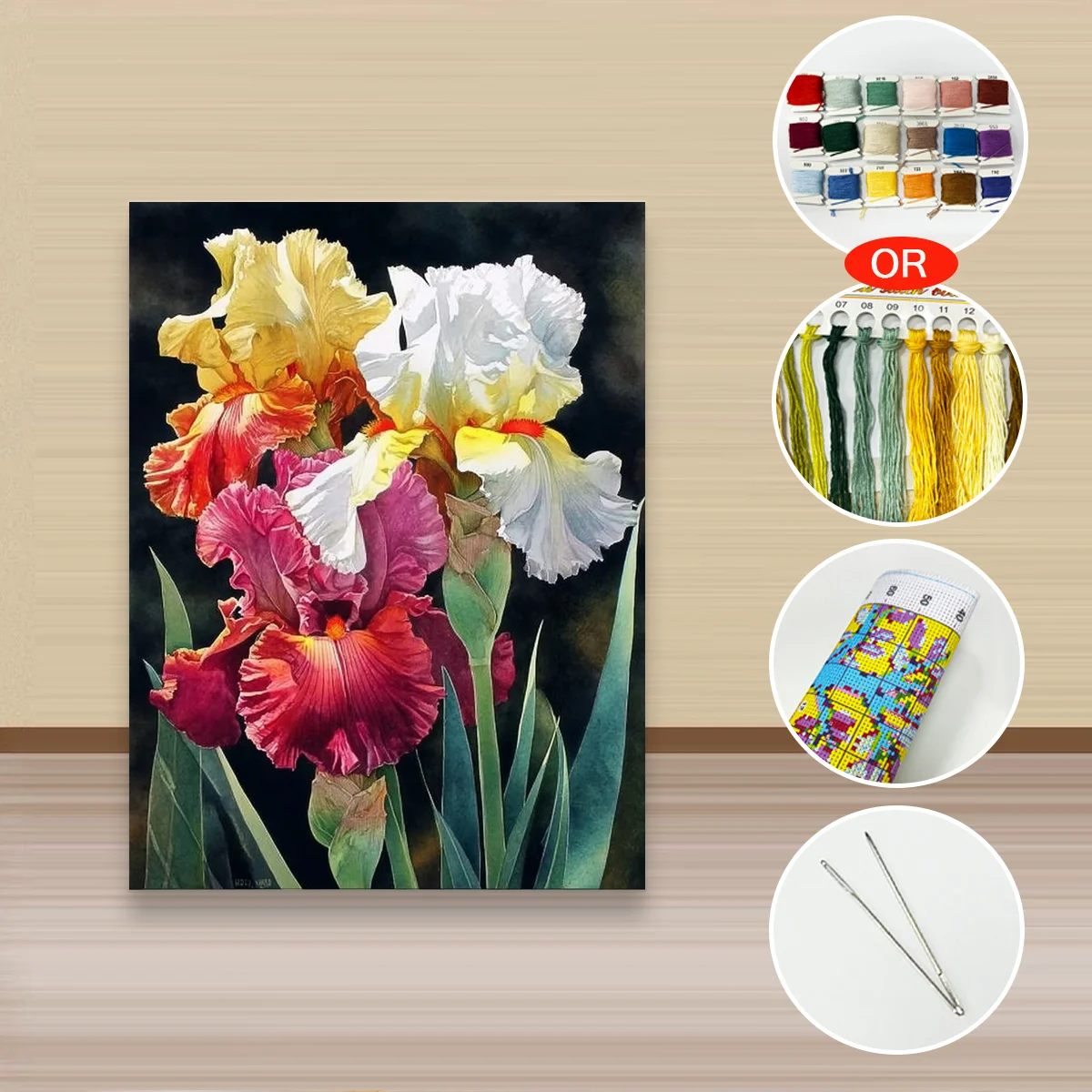 1 Stück 30x40cm/11,8x15,7 Zoll, 11Ct/14Ct Kreuzstich-Set, DIY Valentinstagsgeschenk, Stickerei-Set für Festivals, Porträts – Detail 4