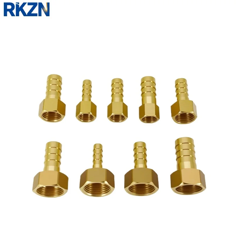 10 pcs Brass Female Thread Pagoda Barb Fitting 1/8 1/4 3/8 Inch Pneumatic Gas Water Hose Connector Barbed Green Pipe Joint