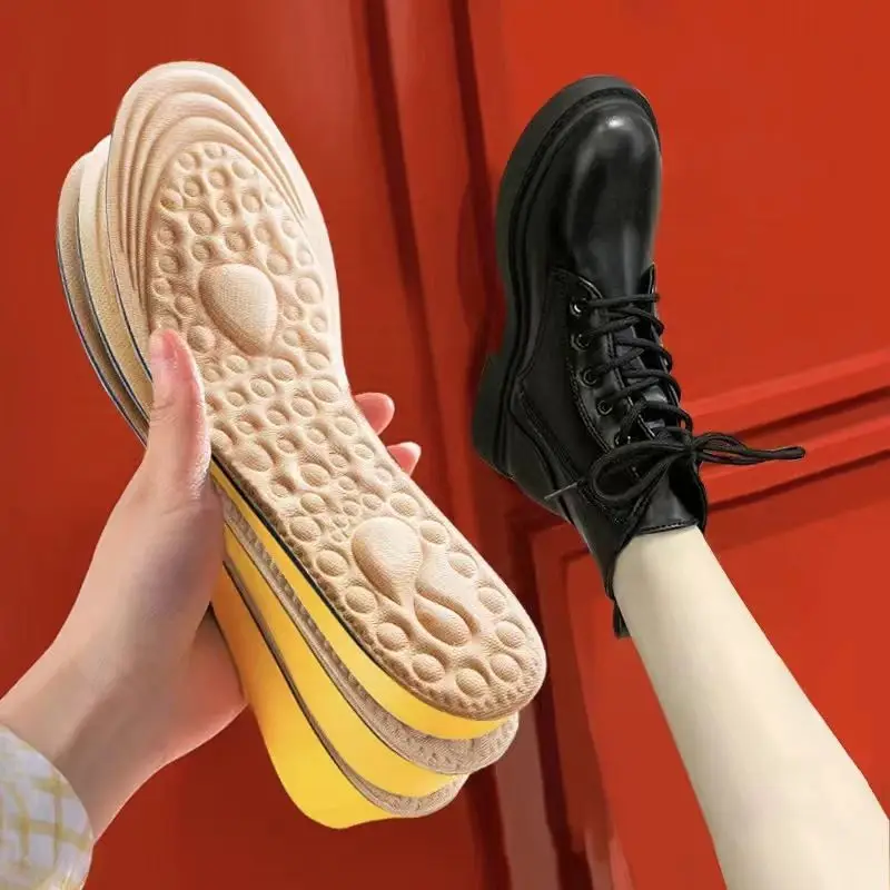 Women's Interior Height Increasing Shoe Insole Summer Lightweight Sports Cushioning Insoles Sweat Absorbing and Breathable