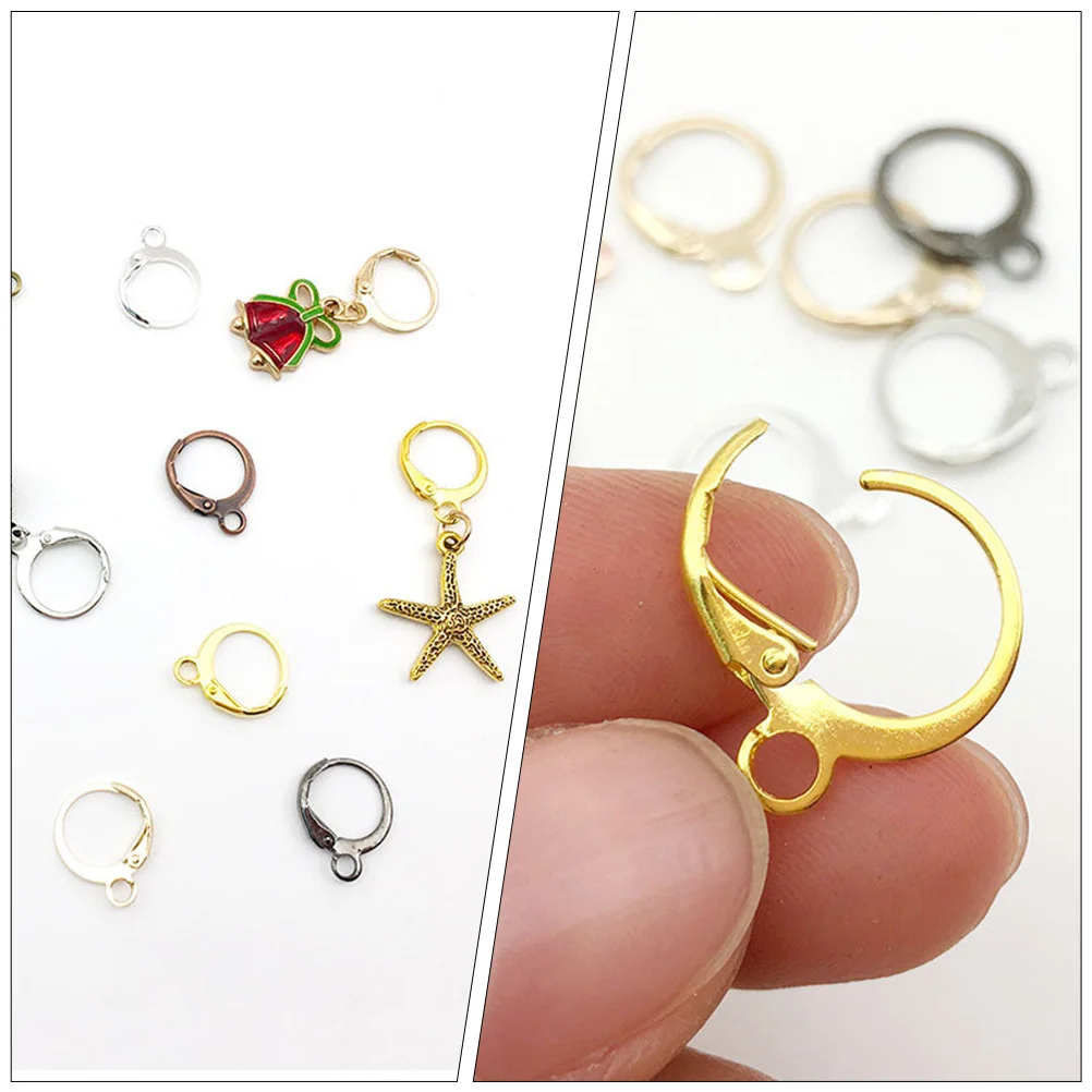 

Charms for Jewelry Making Round Copper Ear Buckle Hook Earring Supplies Kit Lever Back Hooks