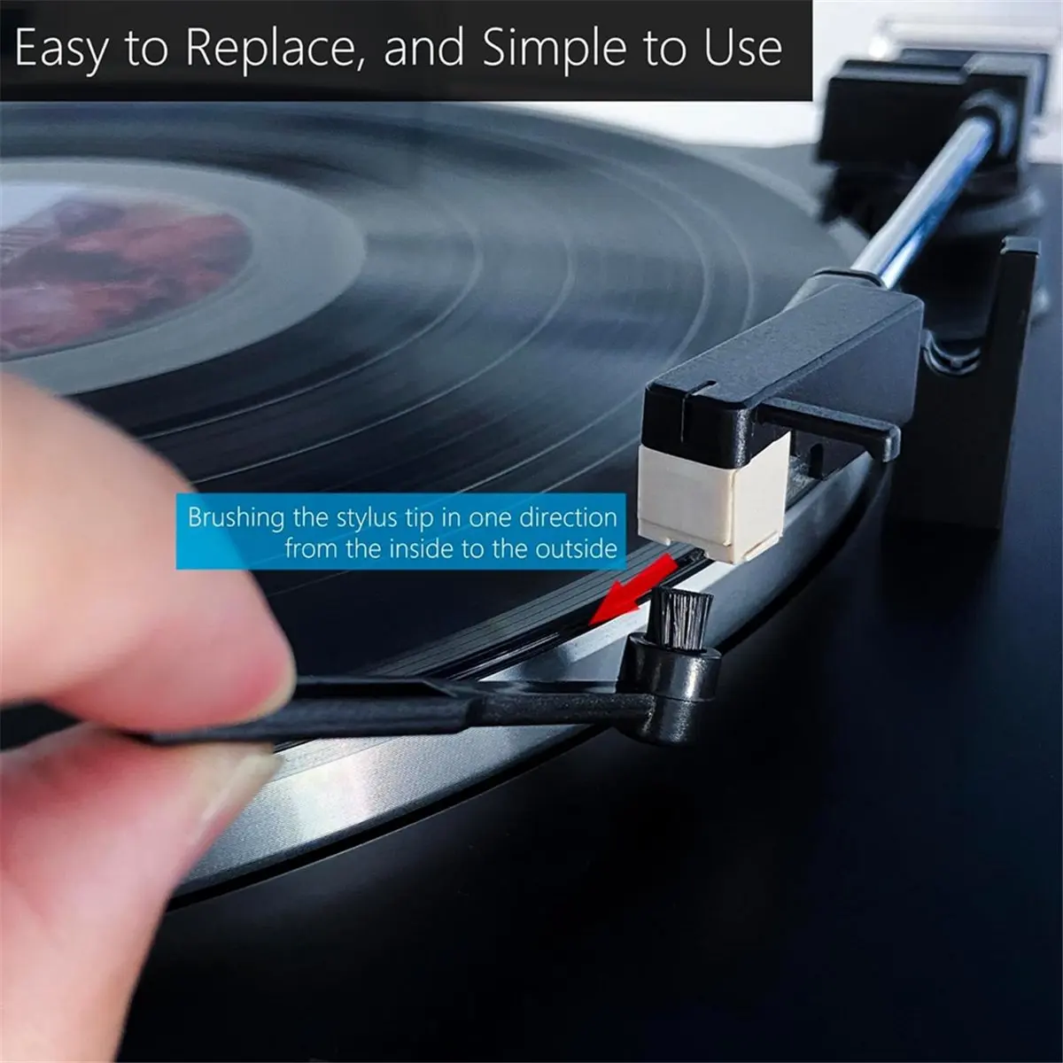 ATN3600L Record Player Needle, for AT-LP60 Turntable Stylus with Turntable Stylus Brush