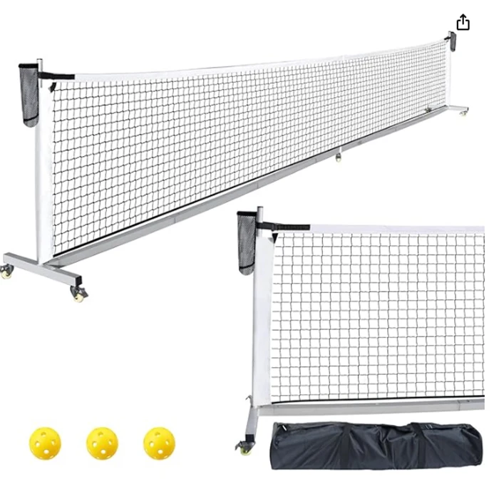 Portable Outdoor Pickleball Racket Frame with Durable 6.7m Net for Training and Entertainment 16mm Thicknesspromote sales