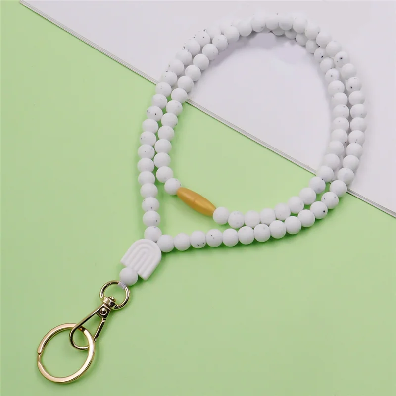 

Work Permit Bag Lanyard Identity Card And Key Mobile Phone Lanyard Hanging Chain Lady Gift White