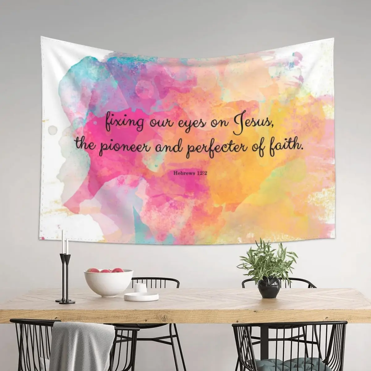 

Hebrews 12:2 Tapestry Decoration Bedroom Wallpaper Bedroom Things To The Room Tapestry