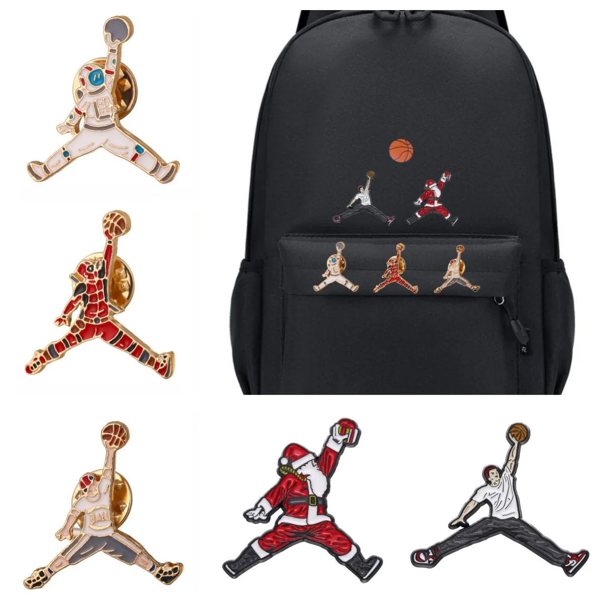 

Personalized Athlete Playing Style Brooch Enamel Cute Cartoon Athlete Commemorative Badge Metal Boy Backpack Pins Gift Wholesale