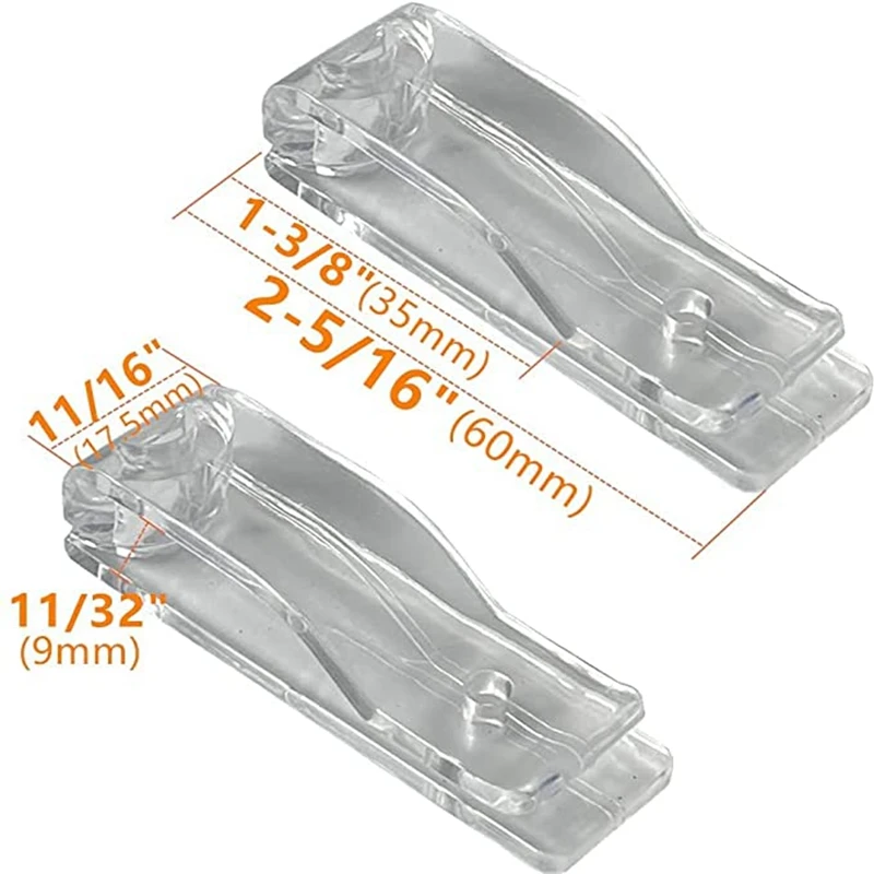 8pcs Roller Shade Clear Saftey Chain Retainer and Cord Guide Fixation Hook P Clip for Roller Blinds Cord Loop and Bead Chain