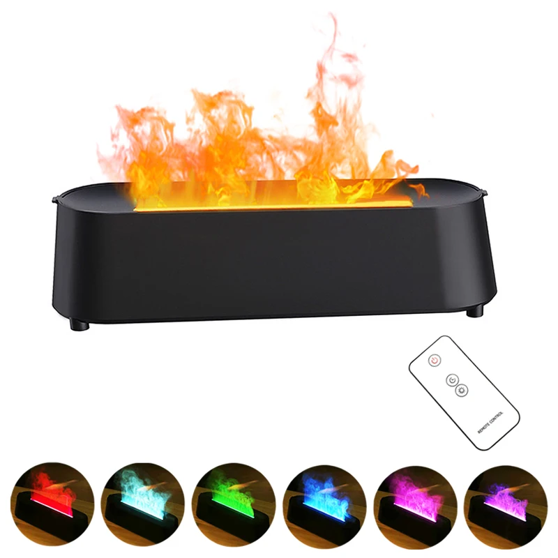 

New Colorful Simulated Flame Aromatherapy Machine Home Fragrance Machine Essential Oil Diffuser Desktop Flame Humidifier