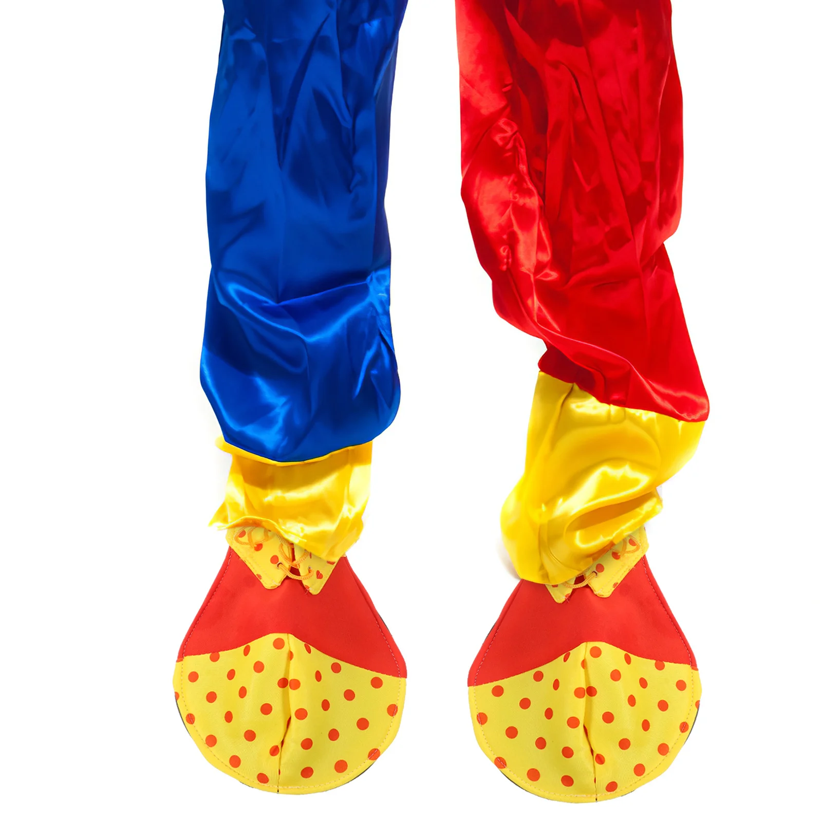1 par de zapatos de payaso de lunares grandes para mujeres y hombres, lazo ajustable, diseño brillante reutilizable, fiesta de disfraces, Carnaval y Halloween