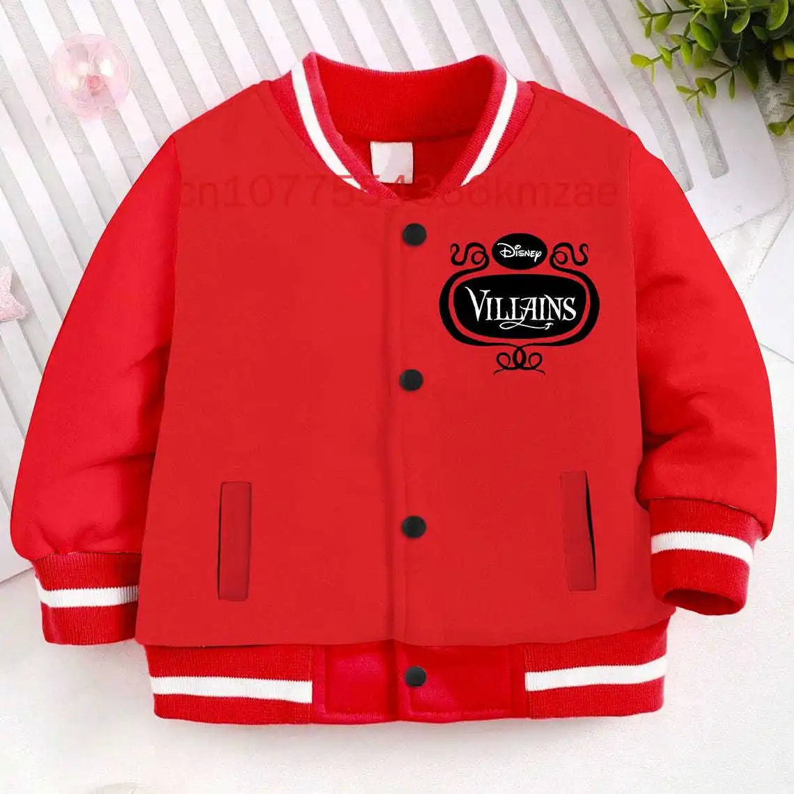 New Disney Maleficent Baseball Jacket 3D Print Spring and Autumn Cartoon Streetwear Harajuku Kids and Youth Jacket Coat