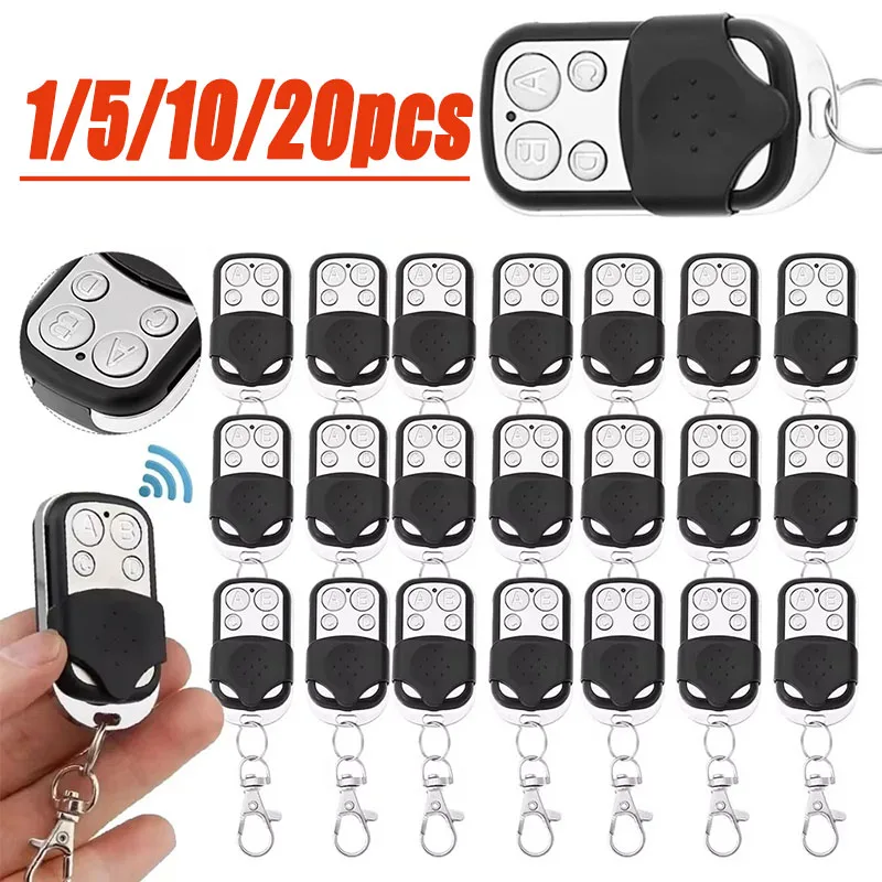 1/10/20PCS Metal Push Button Remote Control 433MHz Key Garage Door Copy Controller Electric Universal Garage Gate Remote Control