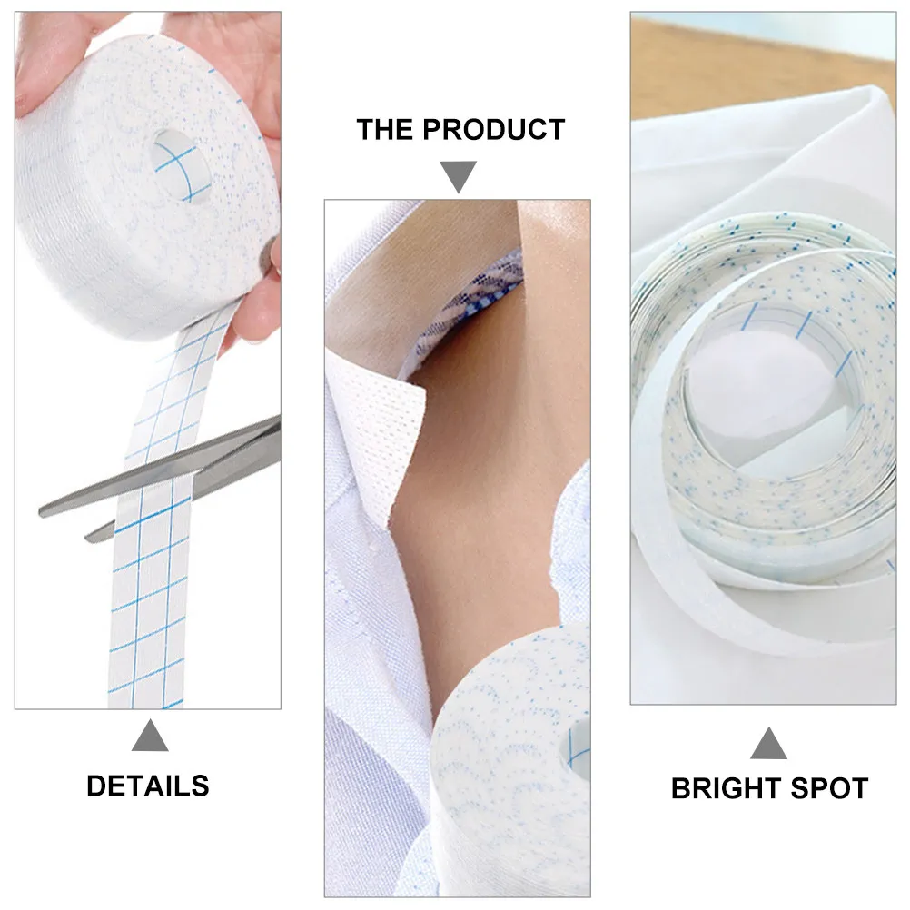 Sweat Absorbing Collar Pads Roll – Invisible, Easy-Peel, Hypoallergenic for Men & Women, All Skin Types