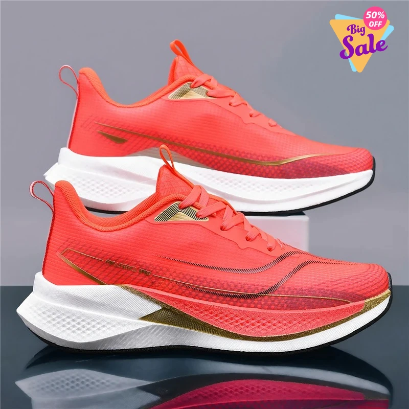 

Marathon Men Running Shoes Carbon Plate Speciality Sports Breathable Lightweight Women's Comfortable Nonskid Leisure Sneakers