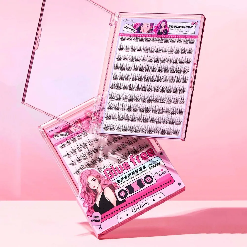 

Сегментированные накладные ресницы без клея 10-12 мм, косые крылатые креативные накладные ресницы, многоразовые натуральные