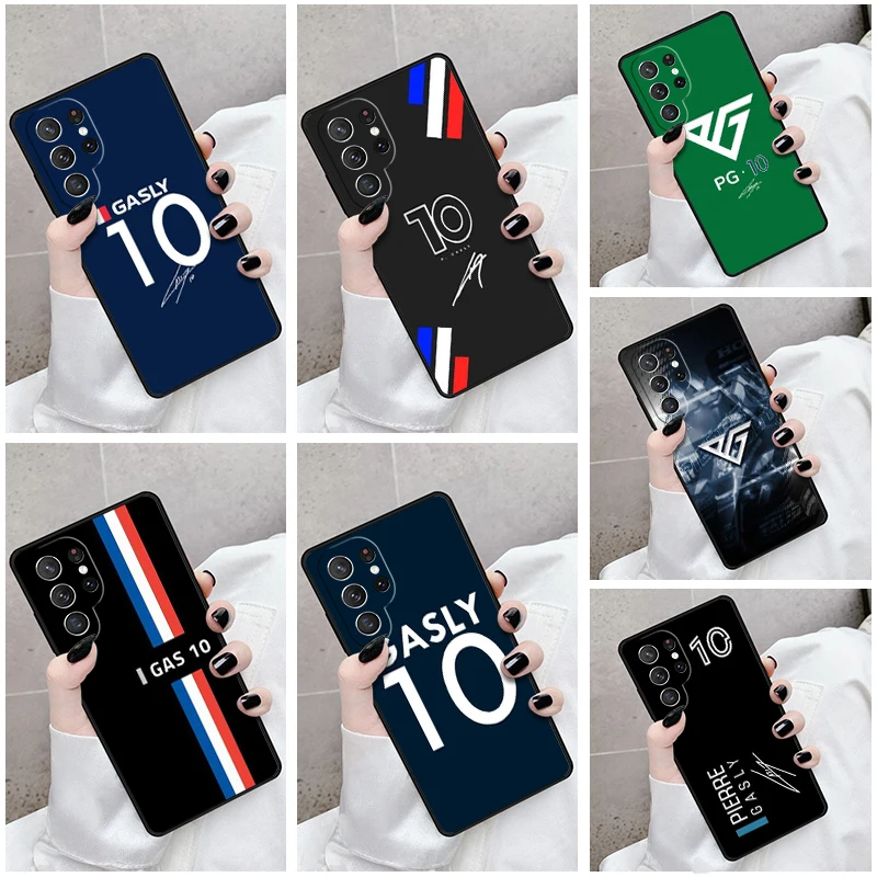 Phone Case For Samsung Galaxy S24 S23 S21fe S22 Ultra Plus Note 10 20 S8 S9 S10 Cover Pierre Gasly 10 F1