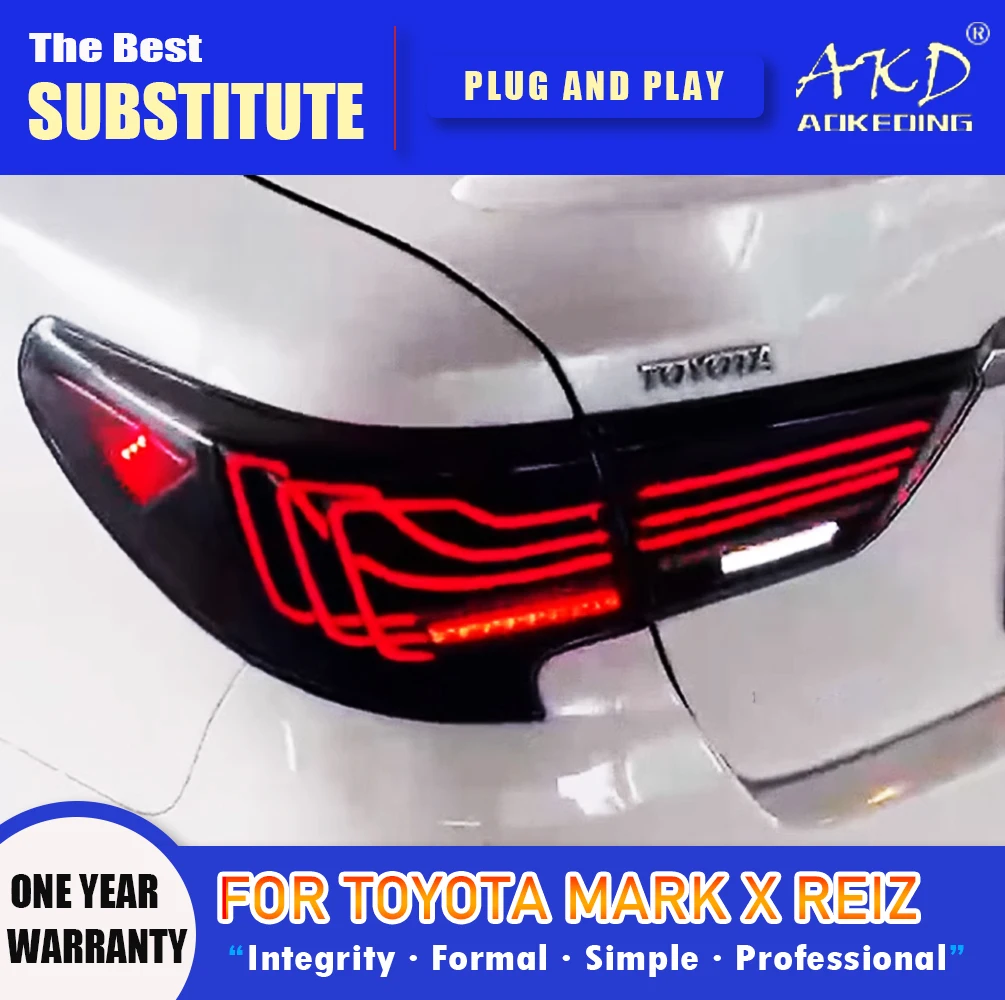 AKD Tail Lamp for Toyota Mark X LED Tail Light 2013-2017 Reiz Rear Fog Brake Turn Signal Automotive Accessories