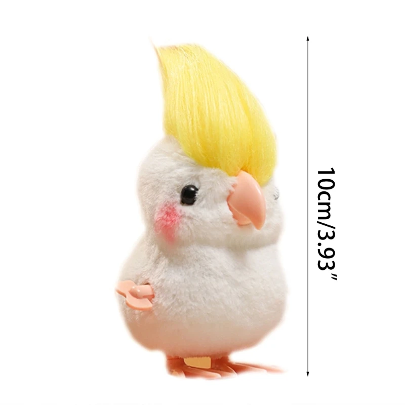 Cockatiel Wind Up Toy for Kids Toddler Clockwork Animal Toy Walking Jumping Bird Party Favor Christmas Stocking Stuffer