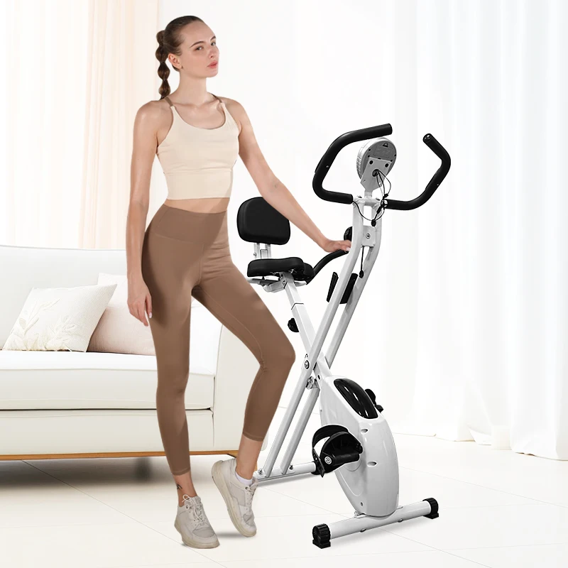 

Magnetic Folding Exercise Bike Home Gym Cycle for Indoor Fit Training Stationary Cardio X Bike