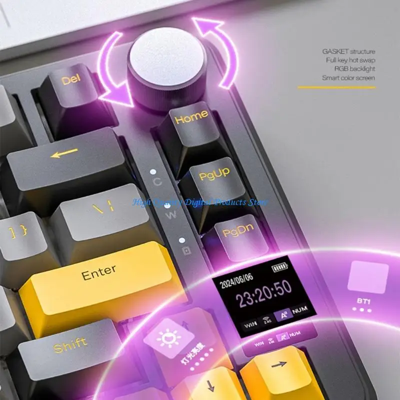 

U2JE Portable Wireless Gaming Keyboard 2.4Ghz Bluetooth-compatible Corded Mechanical Keyboard with LED Light for Laptop